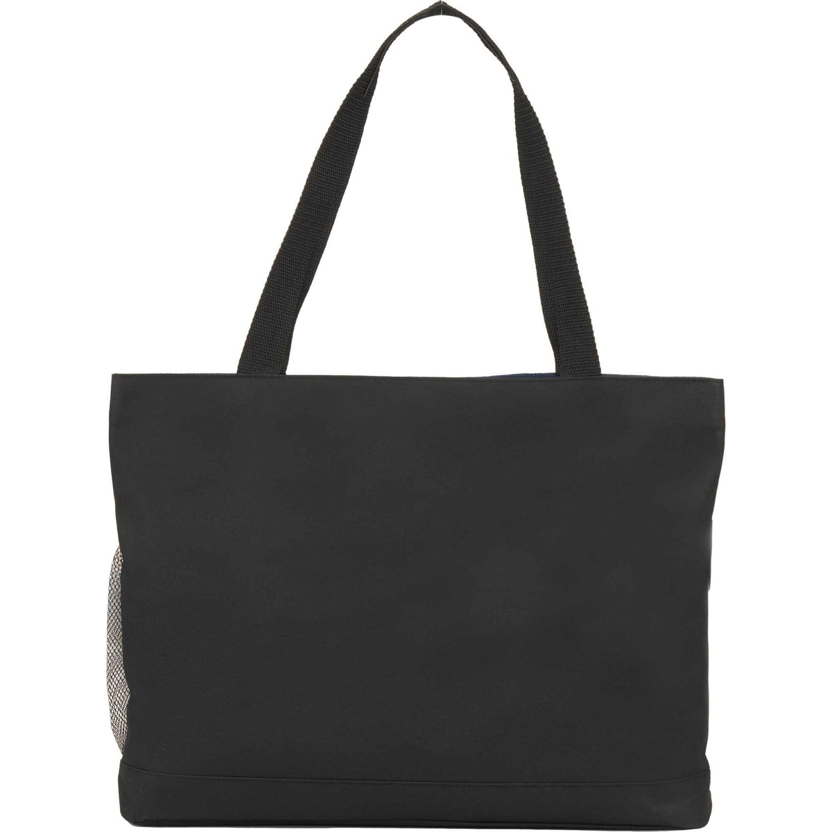 Snap Closure Meeting Tote in Recycled Polyester Full Color - Navy - Back