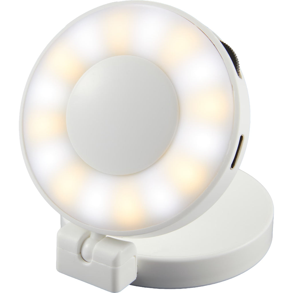 SnapLight Magnetic Selfie Light with 360 Rotation - White - Left Angle