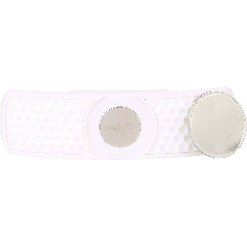 SNAPS Magnetic Hat Clip for Golf Ball Markers Laser Engraving - White - Front Components