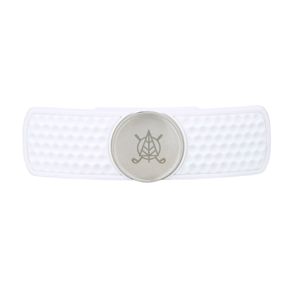SNAPS Magnetic Hat Clip for Golf Ball Markers Laser Engraving - White - Front