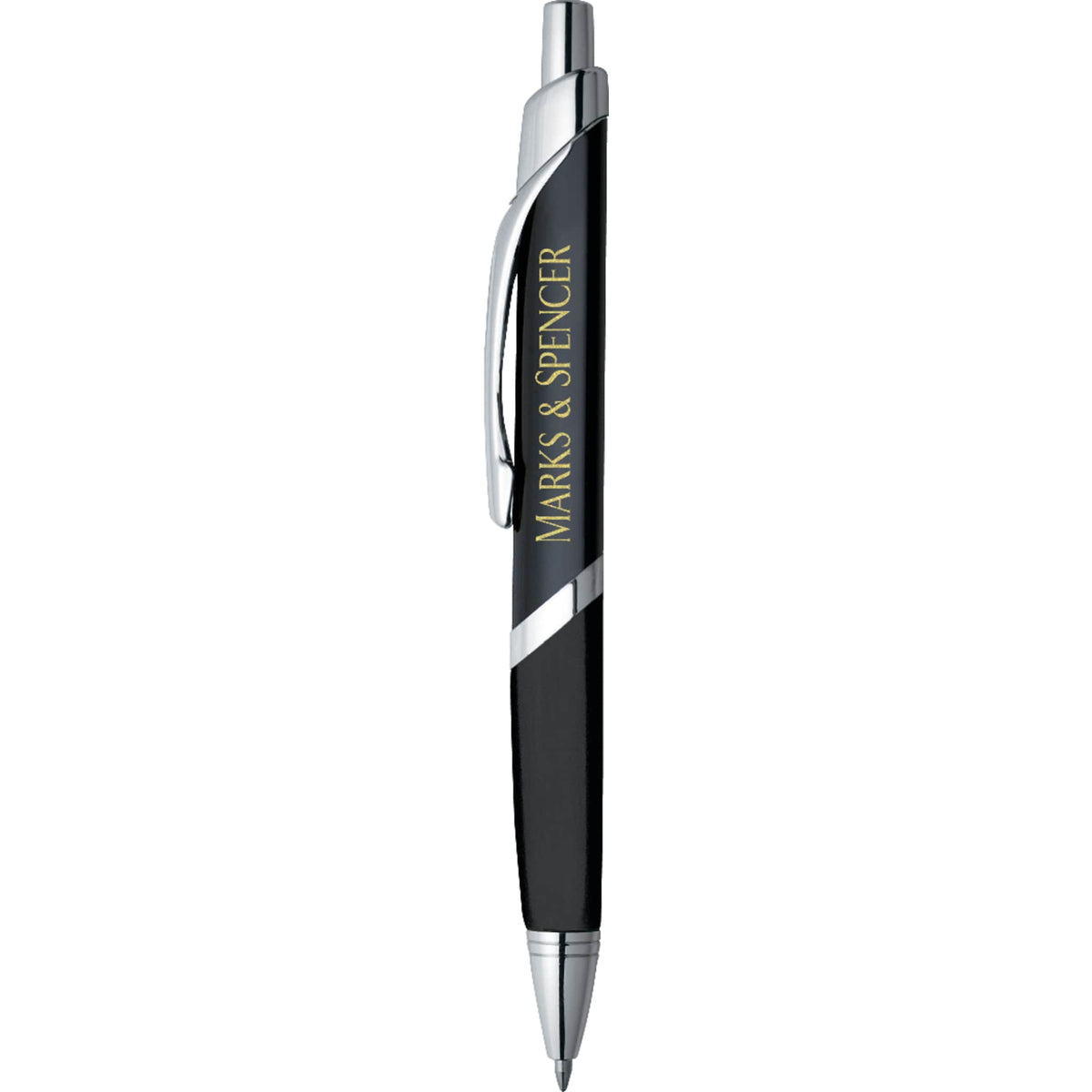 SoBe Triangular Ballpoint Pen with Chrome Trim - Black - Photo 2