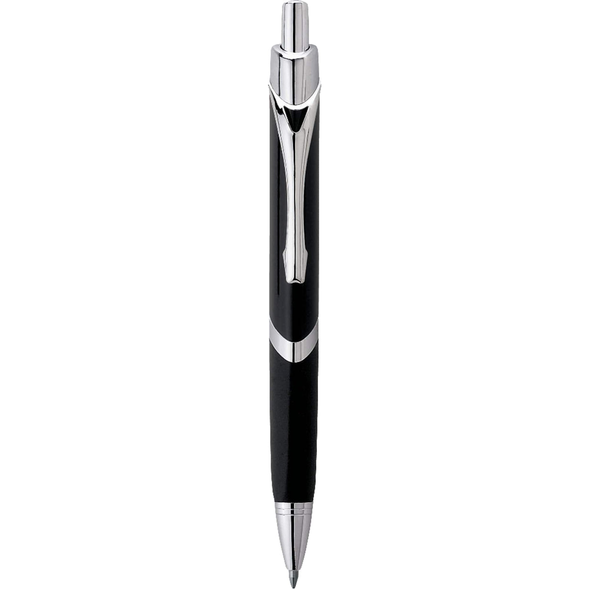 SoBe Triangular Ballpoint Pen with Chrome Trim Laser Engraving - Black - Photo 4