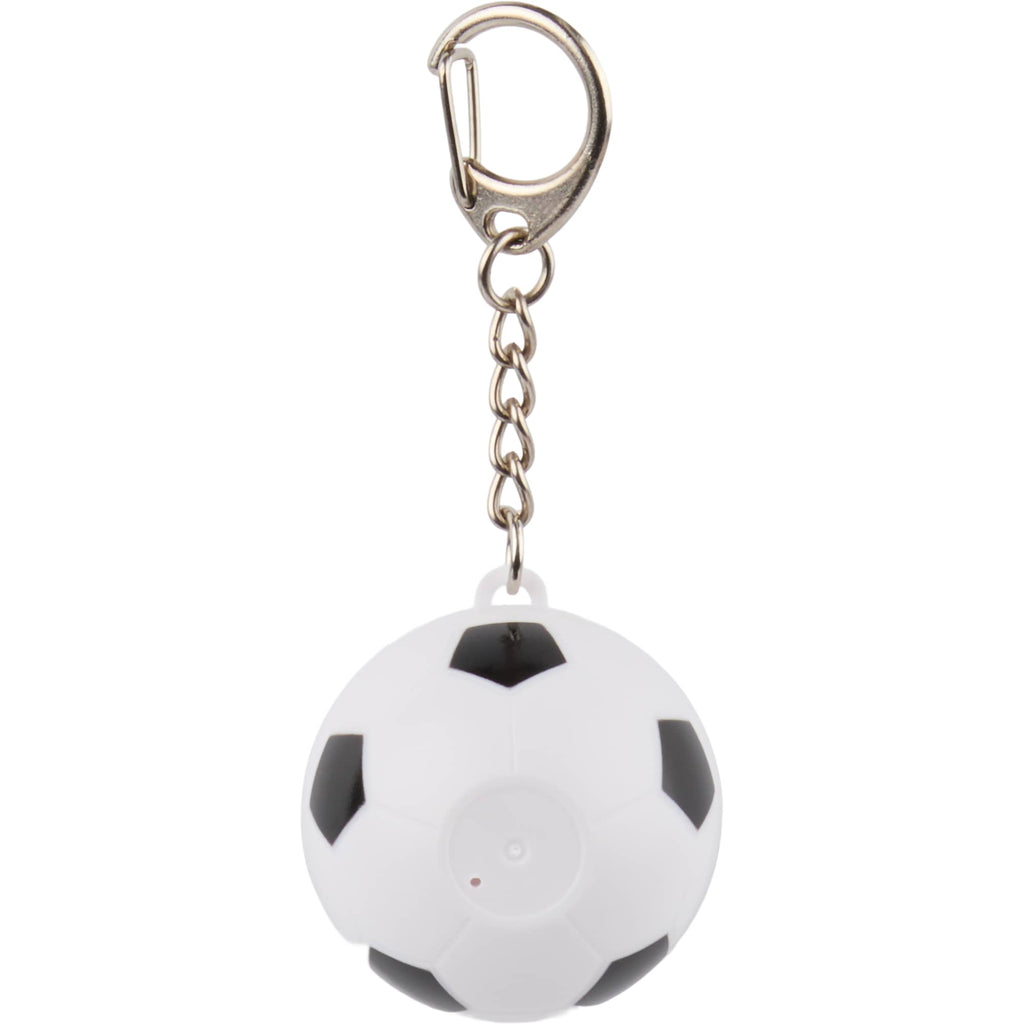 Soccer Ball Lip Balm Keychain with SPF 15 - White w Black Trim - Back