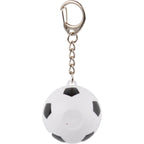 Soccer Ball Lip Balm Keychain with SPF 15 - White w Black Trim - Back