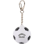 Soccer Ball Lip Balm Keychain with SPF 15 - White w Black Trim - Front