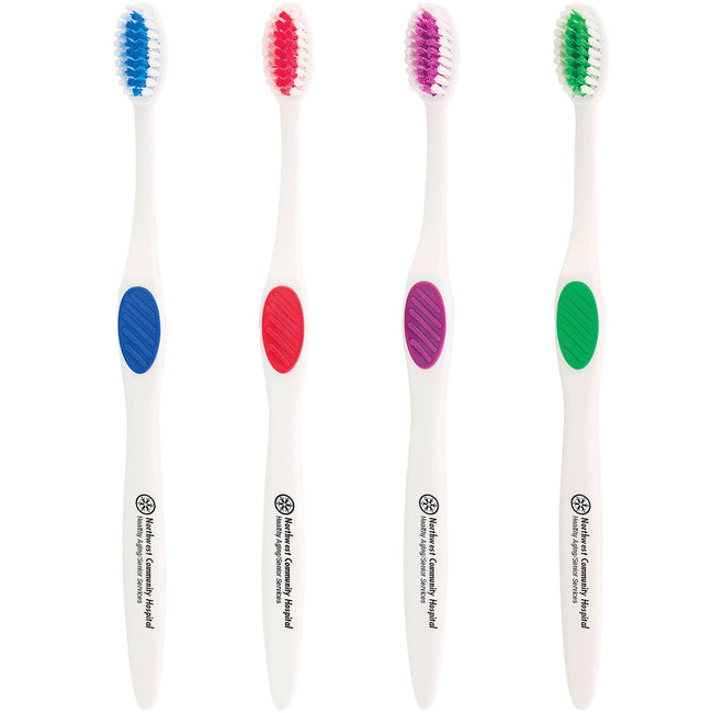 Soft Bristle Toothbrush with Color Accent Grip