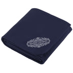 Soft Fleece Blanket in Five Colors, 50 x 60 Inches Full Color - Navy - Front