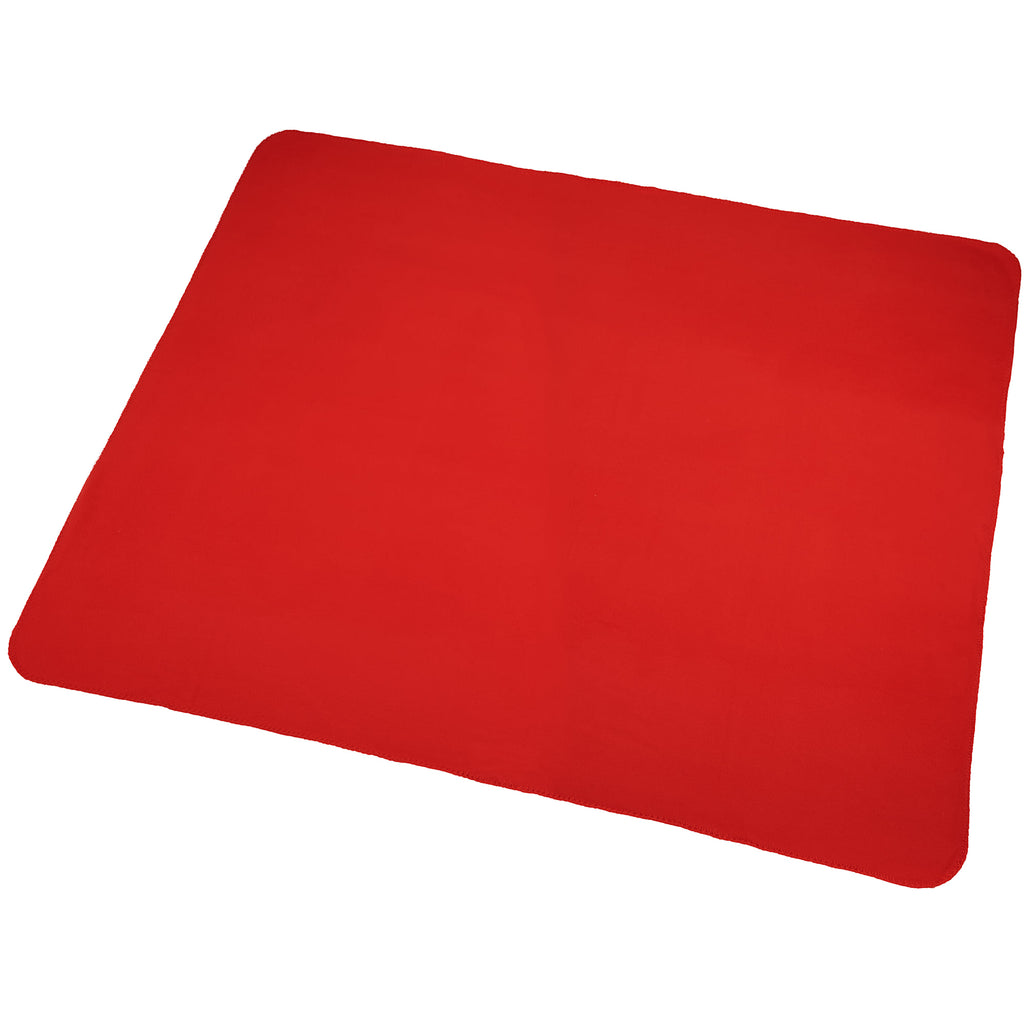 Soft Fleece Blanket in Five Colors, 50 x 60 Inches Full Color - Red - Photo