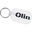 Soft PVC Key Tag, Rectangular - White - Photo