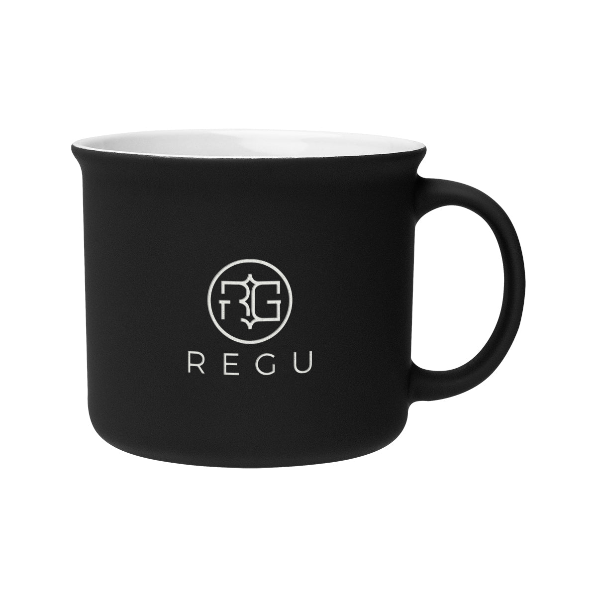 Soft Touch Campfire Mug, 15 oz Laser Engraving - Black - Laser