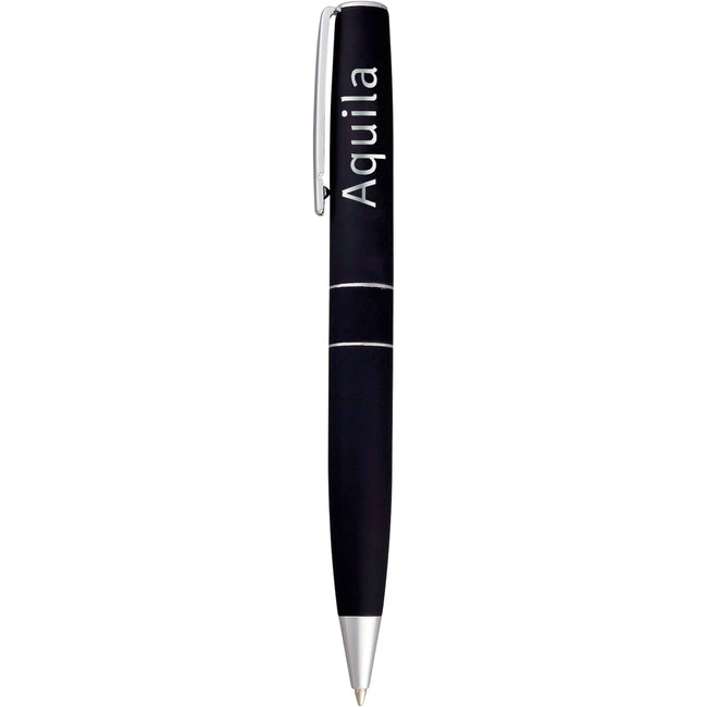 SoHo Brass Twist Ballpoint with Rubber Finish Laser Engraving