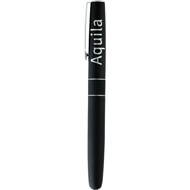 SoHo Rollerball Pen with Rubberized Finish Laser Engraving