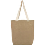 Sol Jute Shopper Tote with Cotton Handles Embroidery - Natural - Back