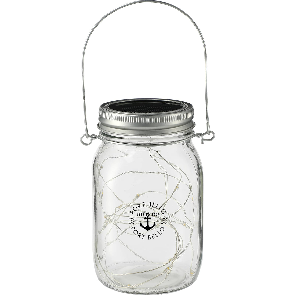 Solar Mason Jar Light - Clear - Front