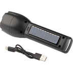 Solar Rechargeable Flashlight with COB Side Light, 130 Lumens - Black - Detail 3