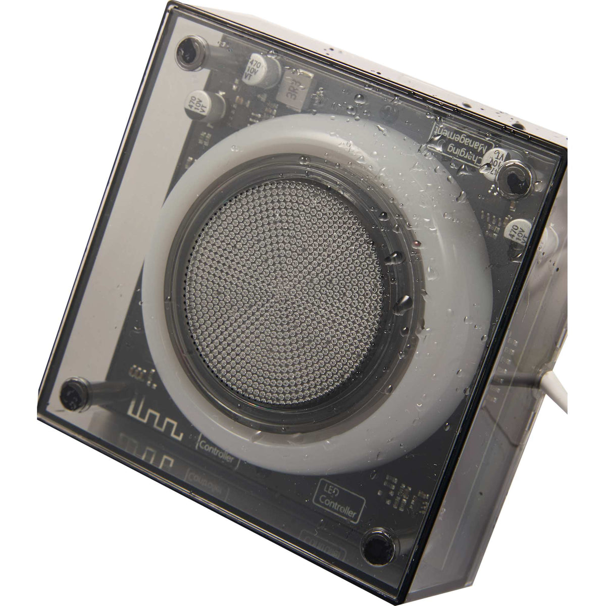 Solekick Clear Speaker with LED Party Light Full Color - Clear - Drops