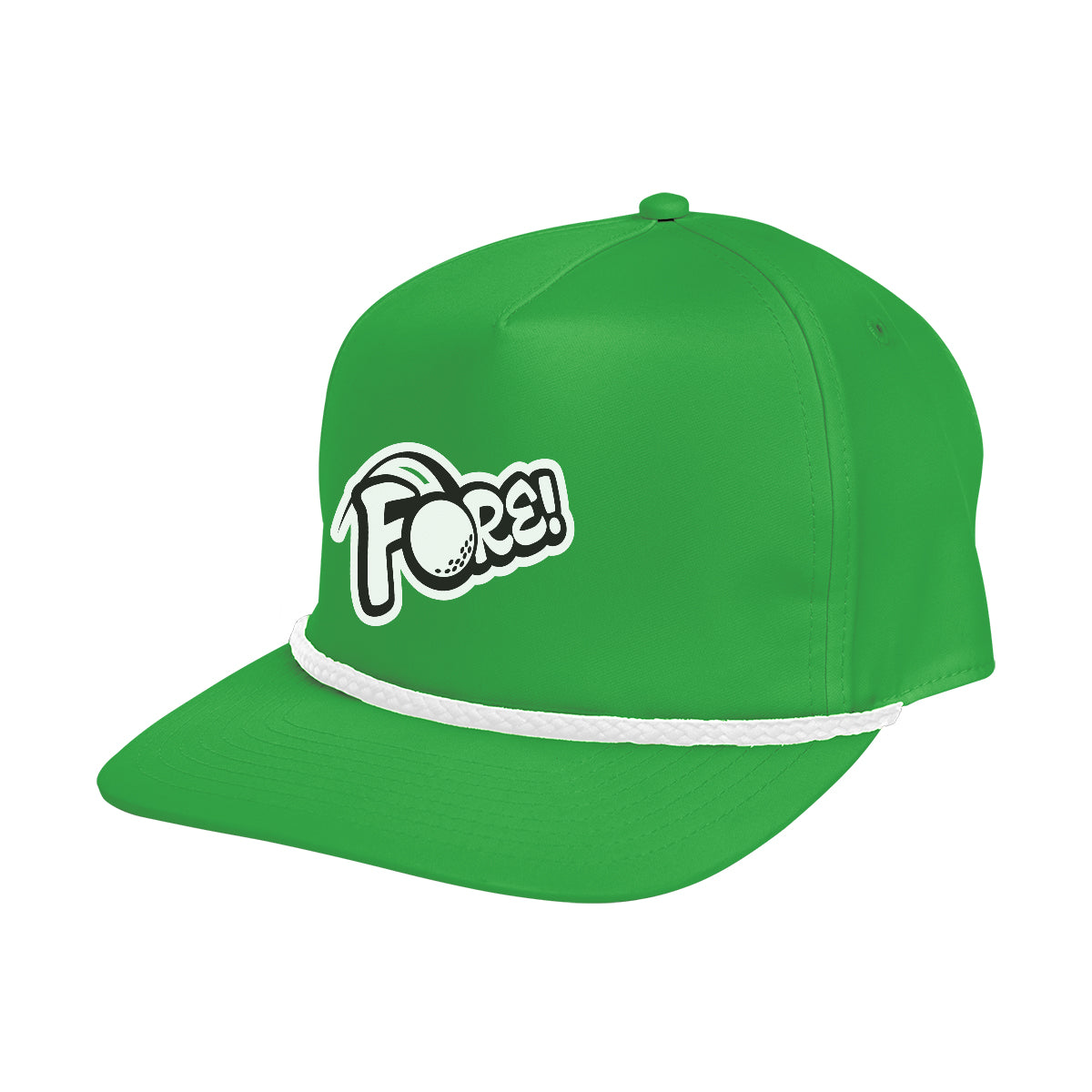 Solid Rope Cap, Stroke Play - White - Colorbrite