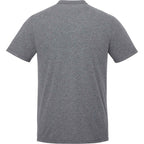 Somoto Eco Crew Neck Tee in Recycled Poly Cotton for Men Transfer - Heather Charcoal - Back
