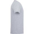 Somoto Eco Crew Neck Tee in Recycled Poly Cotton for Men Transfer - Heather Grey - Right Side