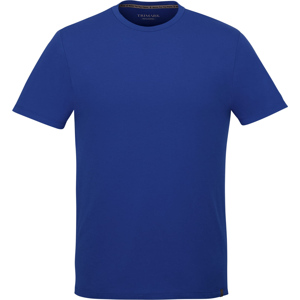 Somoto Eco Crew Neck Tee in Recycled Poly Cotton for Men Transfer - New Royal - Front