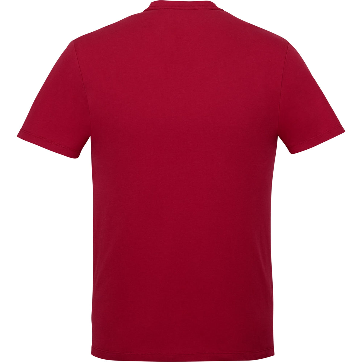 Somoto Eco Crew Neck Tee in Recycled Poly Cotton for Men Transfer - Vintage Red - Back