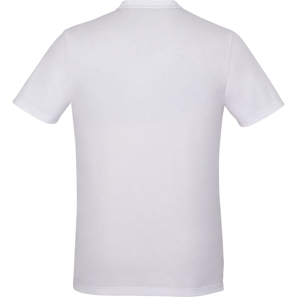 Somoto Eco Crew Neck Tee in Recycled Poly Cotton for Men Transfer - White - Back