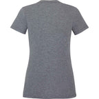 Somoto Eco Crew Neck Tee in Recycled Poly Cotton for Women Embroidery - Heather Charcoal - Back