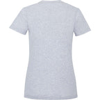 Somoto Eco Crew Neck Tee in Recycled Poly Cotton for Women Embroidery - Heather Grey - Back