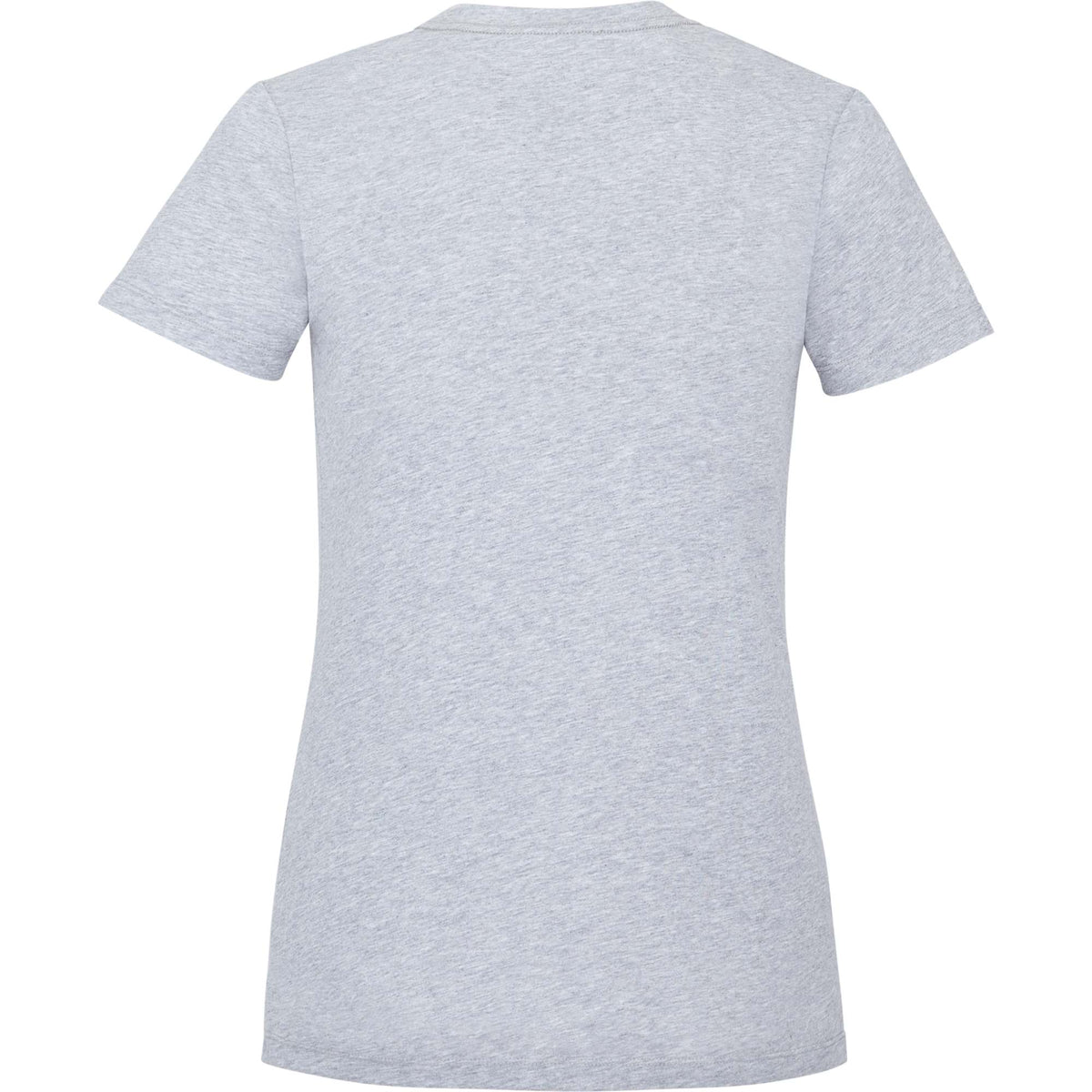 Somoto Eco Crew Neck Tee in Recycled Poly Cotton for Women Embroidery - Heather Grey - Back