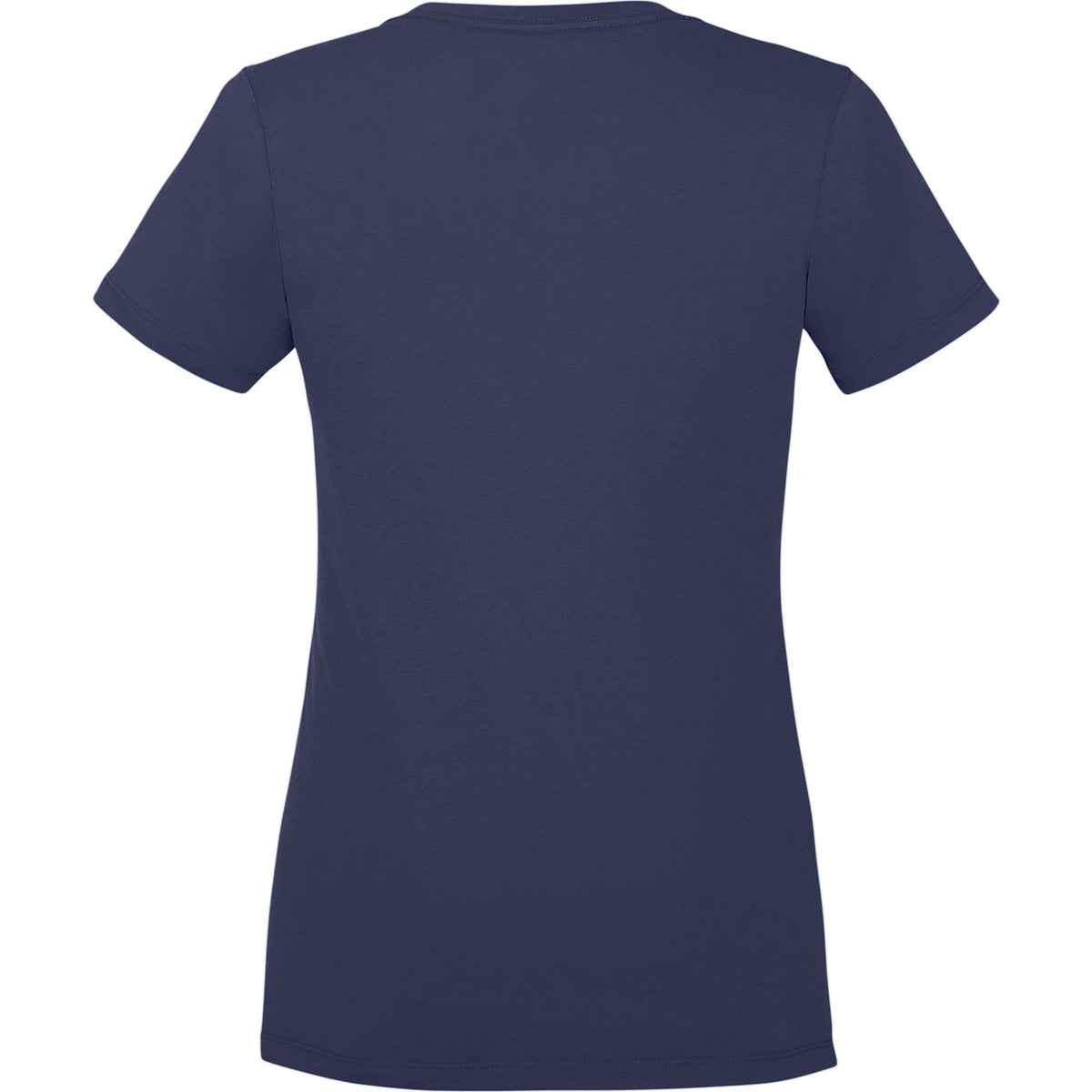 Somoto Eco Crew Neck Tee in Recycled Poly Cotton for Women Embroidery - Vintage Navy - Back