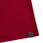 Somoto Eco Crew Neck Tee in Recycled Poly Cotton for Women Embroidery - Vintage Red - Hem Detail