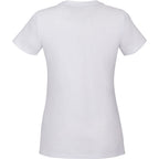 Somoto Eco Crew Neck Tee in Recycled Poly Cotton for Women Embroidery - White - Back