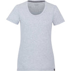 Somoto Eco Crew Neck Tee in Recycled Poly Cotton for Women Transfer - Heather Grey - Front
