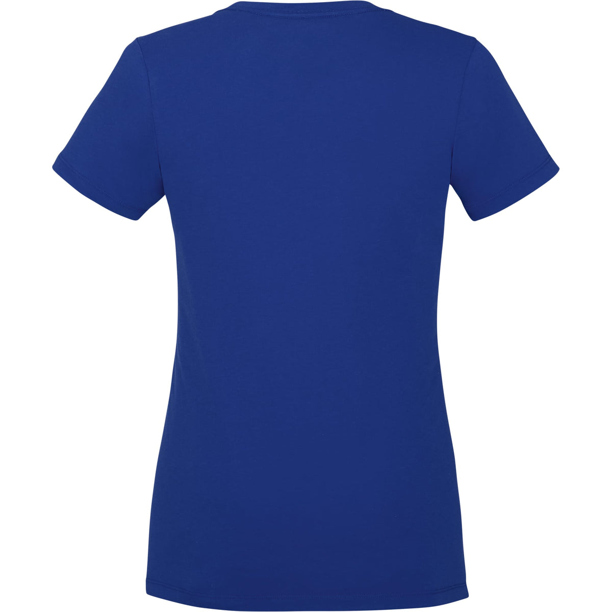 Somoto Eco Crew Neck Tee in Recycled Poly Cotton for Women Transfer - New Royal - Back