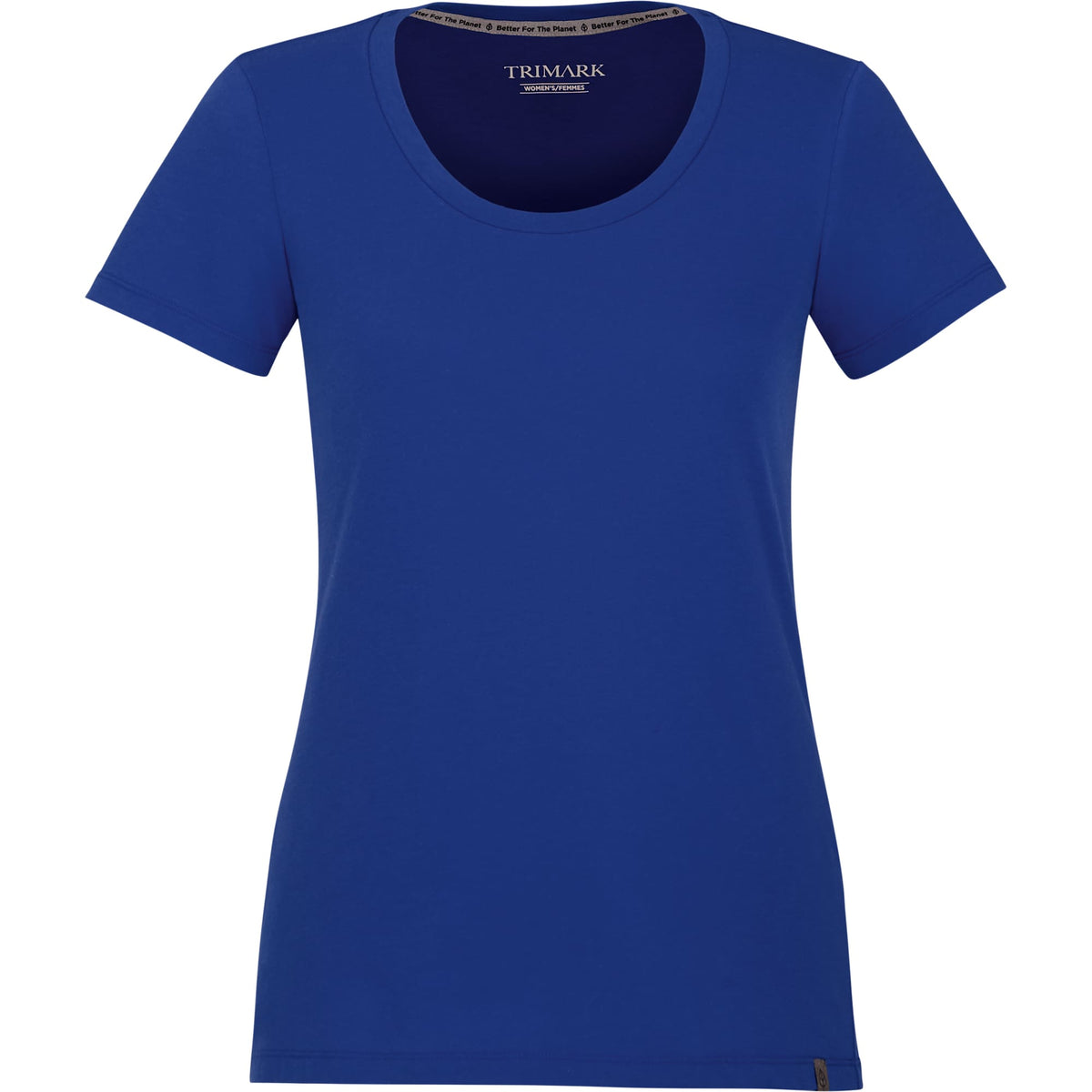 Somoto Eco Crew Neck Tee in Recycled Poly Cotton for Women Transfer - New Royal - Front