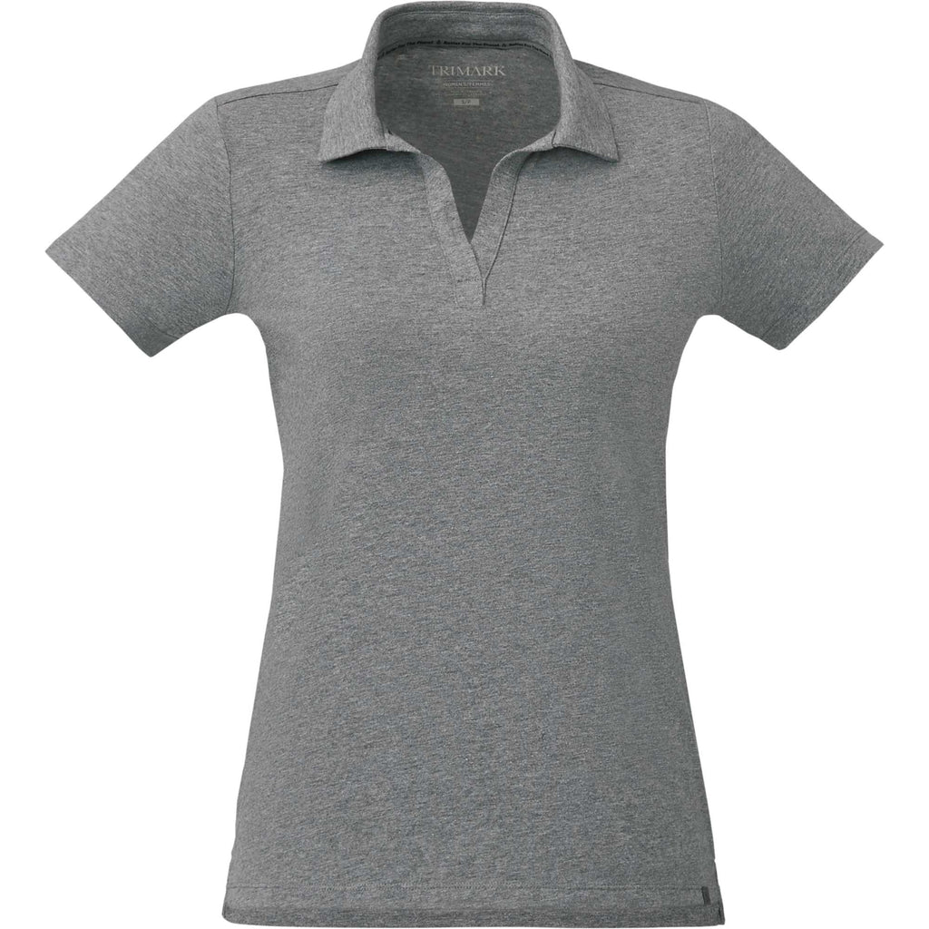 Somoto Eco Johnny Collar Polo for Women Sublimation - Heather Charcoal - Front