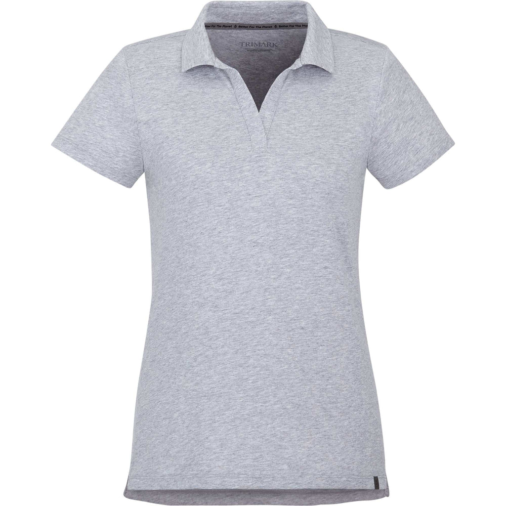 Somoto Eco Johnny Collar Polo for Women Sublimation - Heather Grey - Front