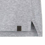 Somoto Eco Johnny Collar Polo for Women Sublimation - Heather Grey - Hem Detail