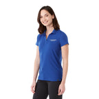Somoto Eco Johnny Collar Polo for Women Sublimation - New Royal - Left Angle On Model