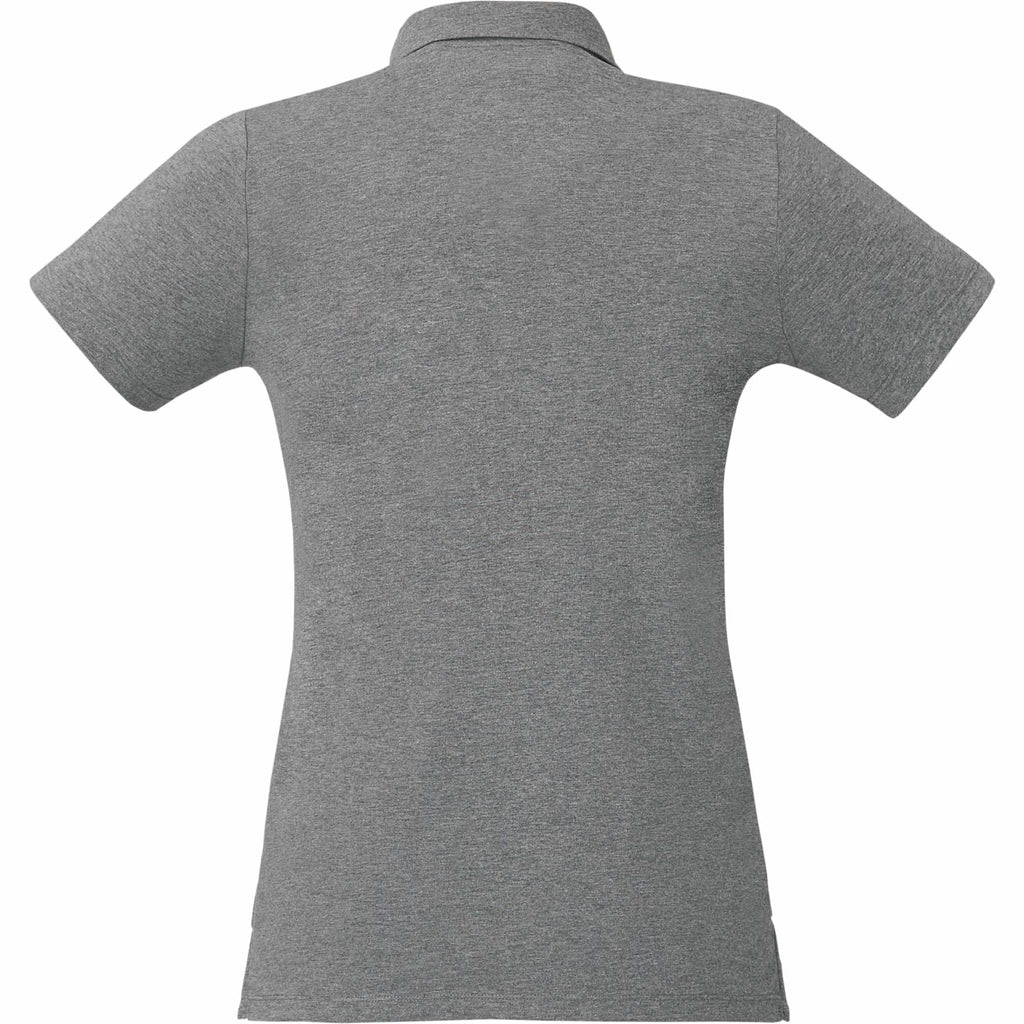 Somoto Eco Johnny Collar Polo for Women Transfer - Heather Charcoal - Back