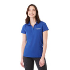 Somoto Eco Johnny Collar Polo for Women Transfer - New Royal - Front On Model