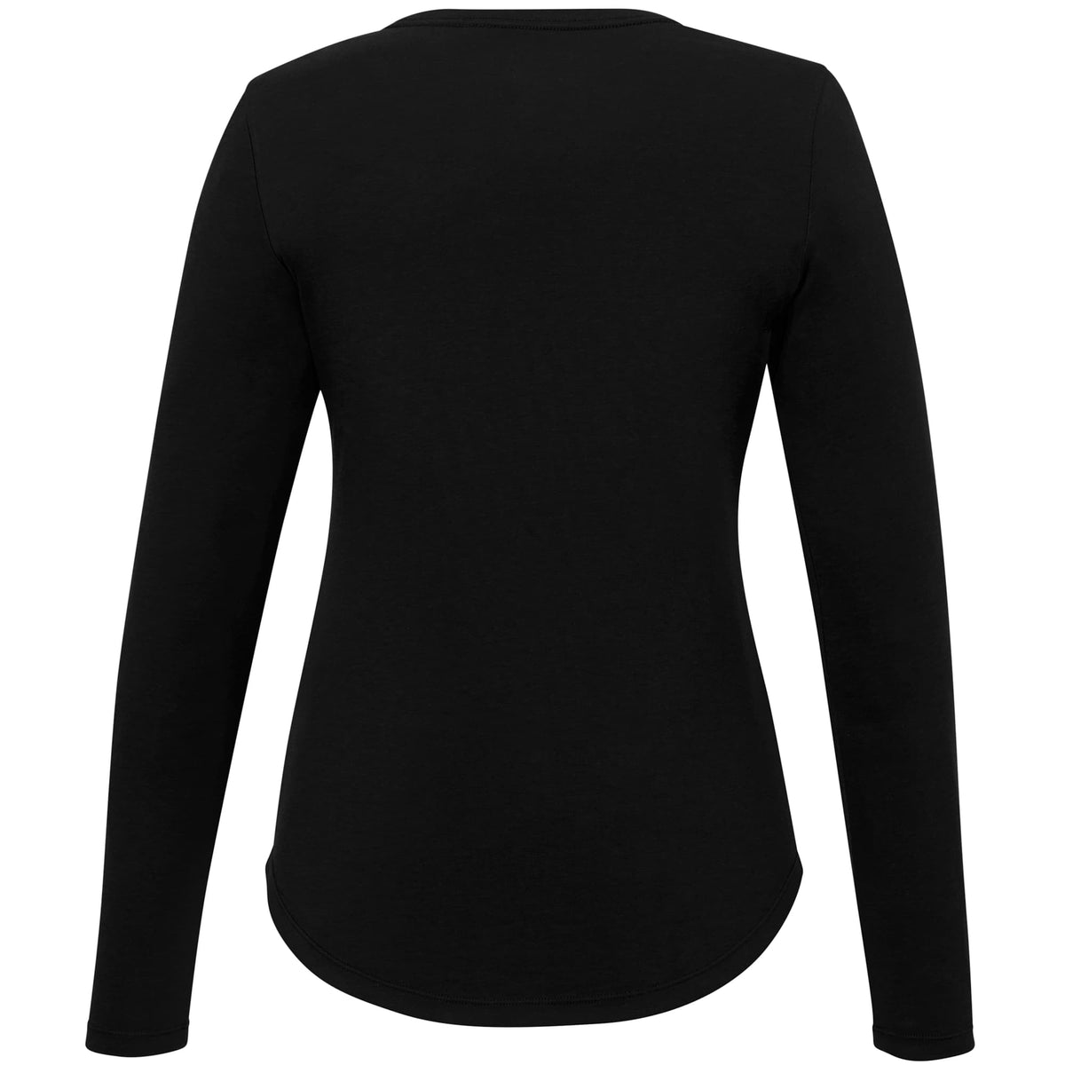 Somoto Eco Long Sleeve Tee in Recycled Poly Cotton for Women Transfer - Black - Back