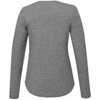 Somoto Eco Long Sleeve Tee in Recycled Poly Cotton for Women Transfer - Heather Charcoal - Back