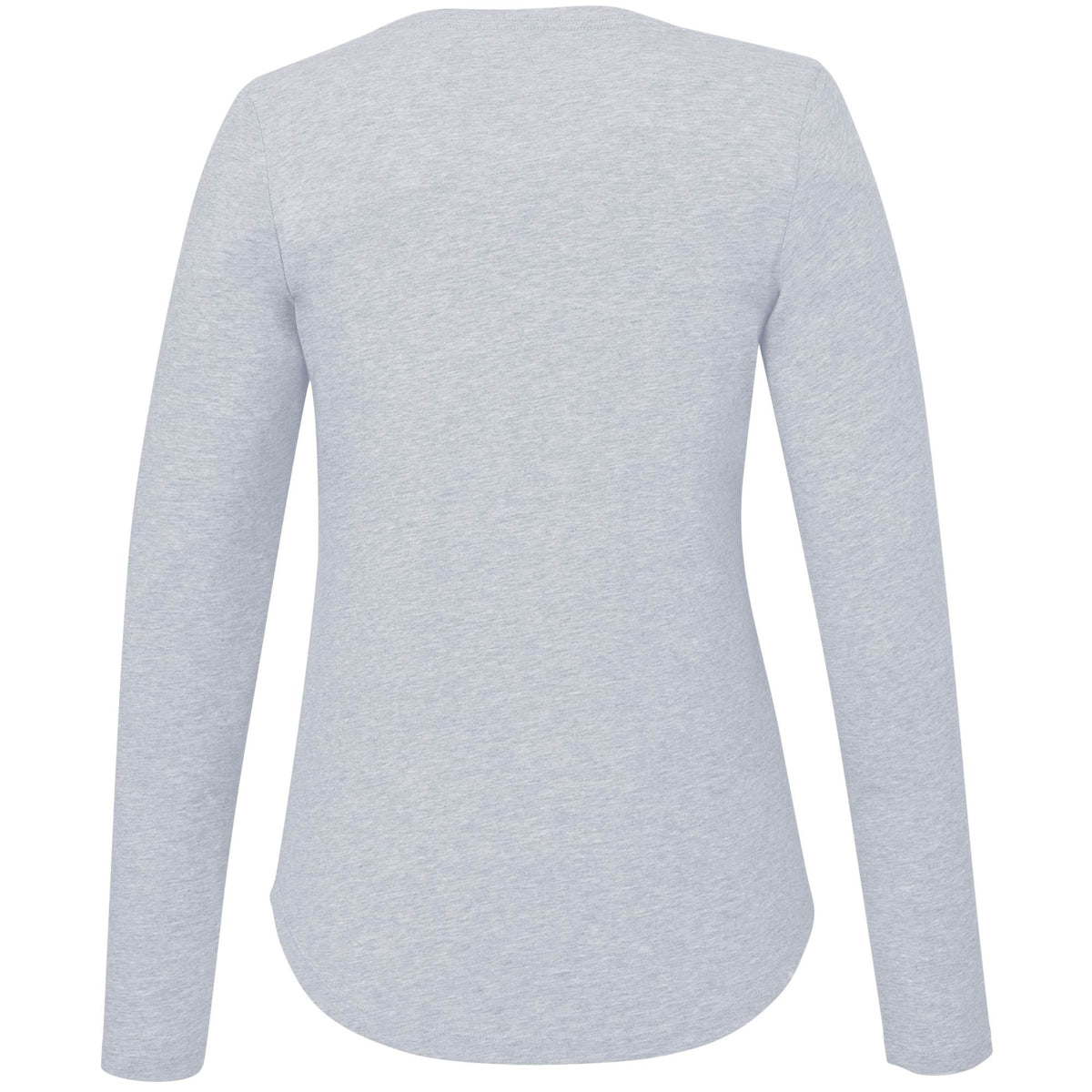 Somoto Eco Long Sleeve Tee in Recycled Poly Cotton for Women Transfer - Heather Grey - Back