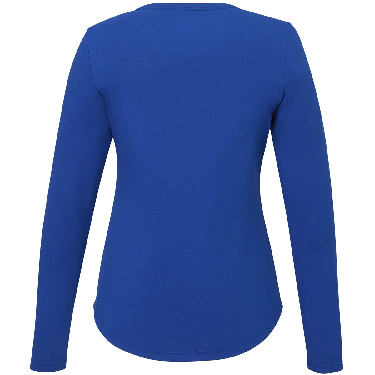 Somoto Eco Long Sleeve Tee in Recycled Poly Cotton for Women Transfer - New Royal - Back