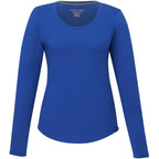 Somoto Eco Long Sleeve Tee in Recycled Poly Cotton for Women Transfer - New Royal - Front