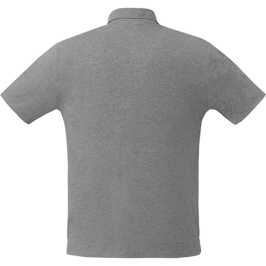 Somoto Eco Recycled Jersey Polo for Men Embroidery - Heather Charcoal - Back