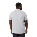 Somoto Eco Recycled Jersey Polo for Men Embroidery - Heather Grey - Back On Model
