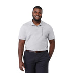 Somoto Eco Recycled Jersey Polo for Men Embroidery - Heather Grey - Front On Model