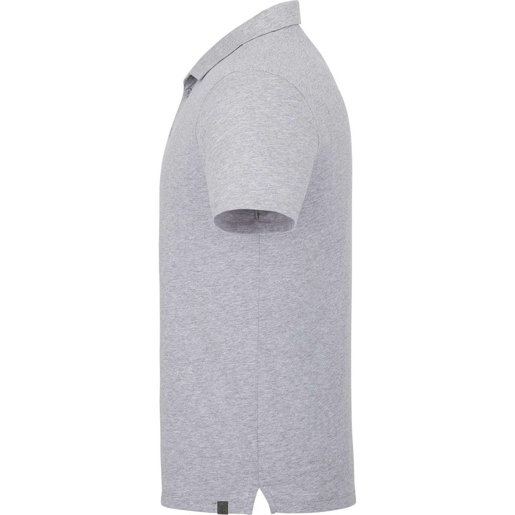 Somoto Eco Recycled Jersey Polo for Men Embroidery - Heather Grey - Left Side
